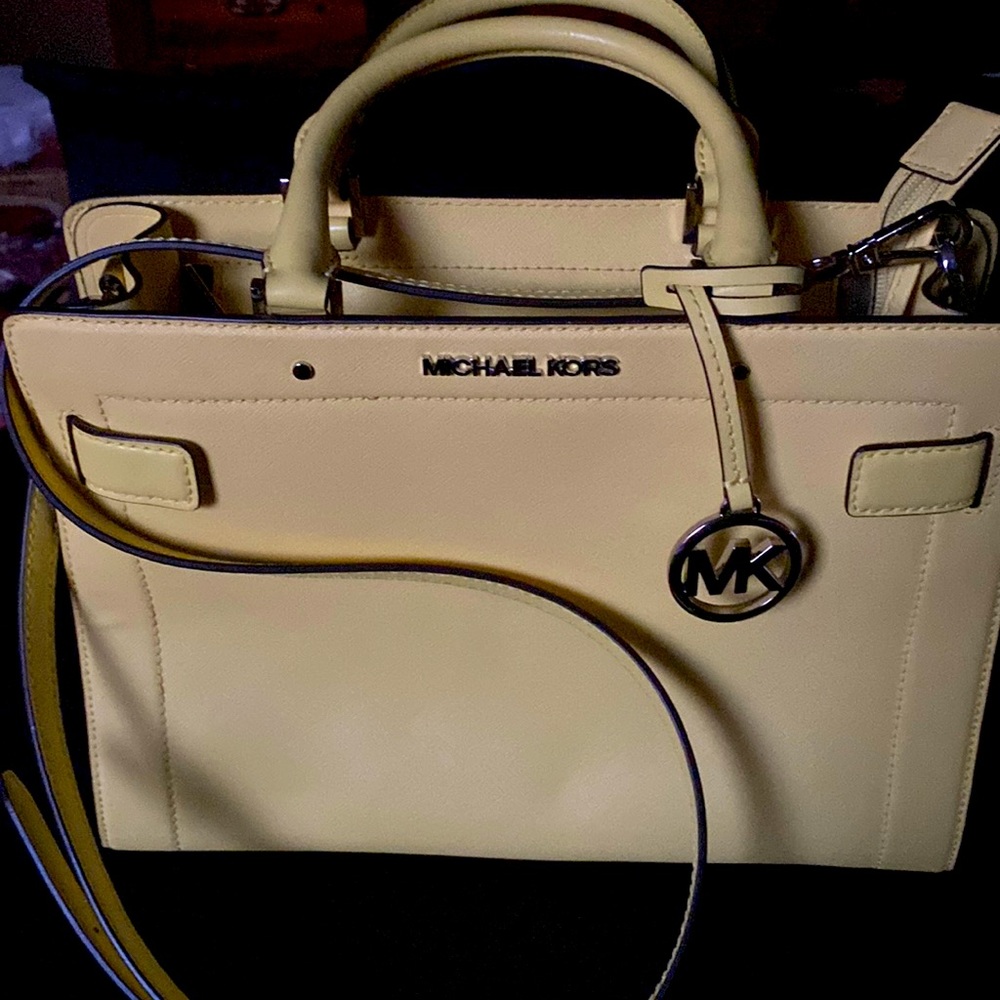 Michael Kors brand new tote. Medium size. Yellow with silver hardware.